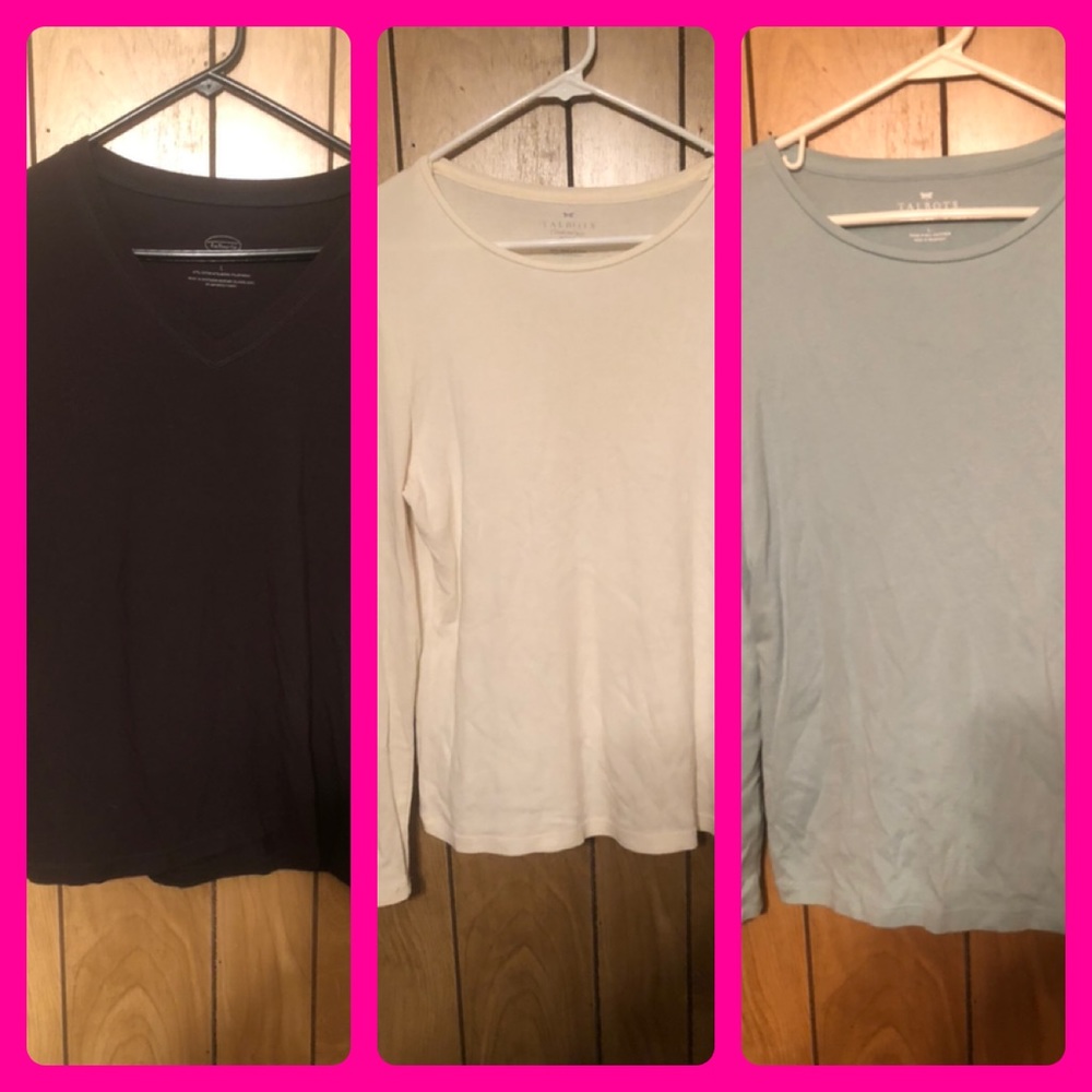 3 Talbots long sleeve tops